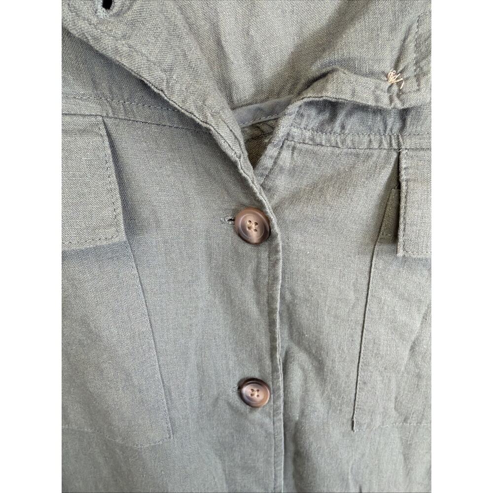 NWT Soya Concept Green Lightweight Button Up Jacket XL Long Sleeve Boho Shacket - Picture 4 of 12